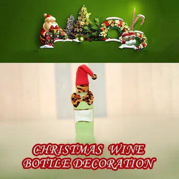 

Christmas Beer Wine Bottle Cap Cover Hat Xmas Drinks Party Festival Decor