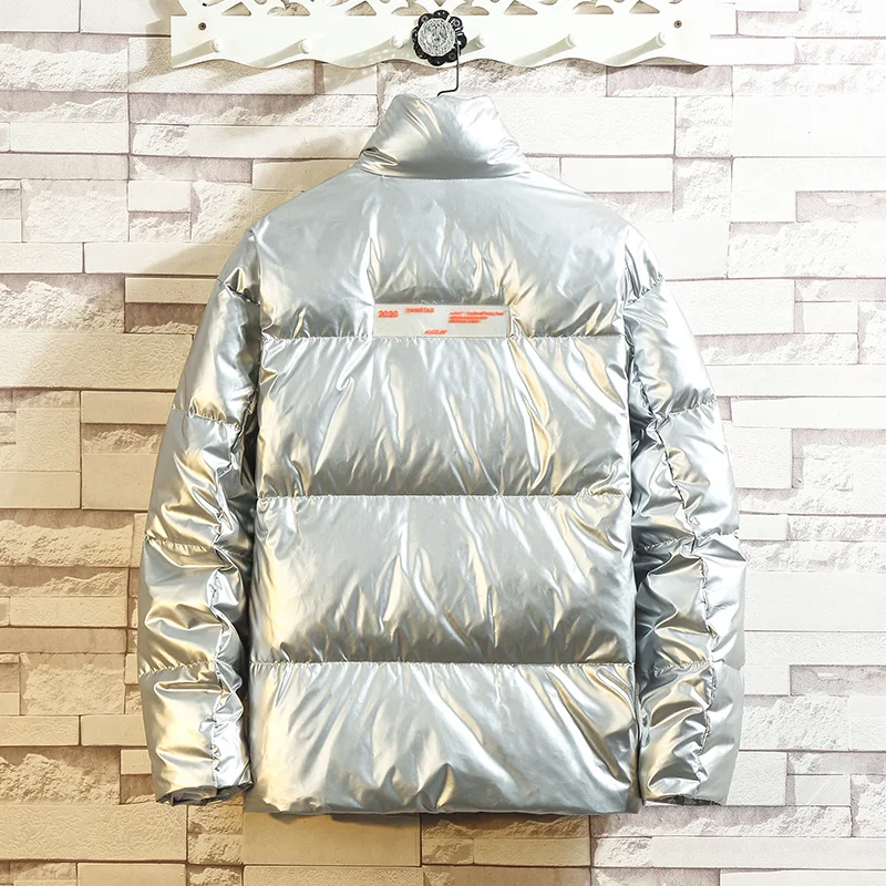 Winter Men's Bright Face Large Size stand-Collar Down jacket Thickened warm winter white down jacket