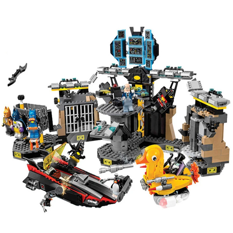 Ceny 70909 1807 sztuk Batman Movie Legoinglys Marvel seria Batcave Break in klocki klocki zabawki edukacyjne prezent 10636