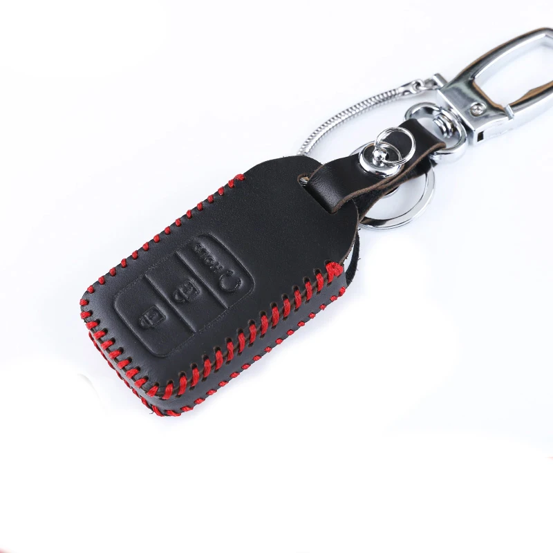 Автомобильный кожаный чехол для ключей, Накладка для Honda CRV, умный пульт дистанционного управления, набор ключей, пряжка, оболочка, аксессуары, CarStyling