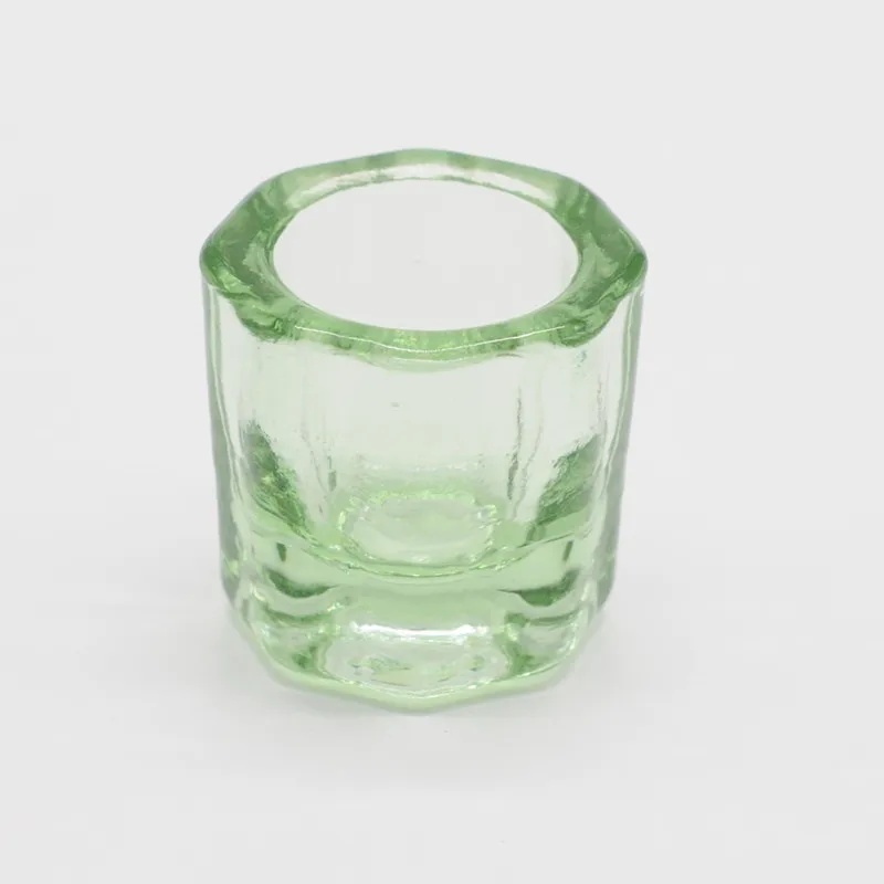 1pcs green Стоматология смешивания чаши Стекло Dappen Блюдо бытовые Восьмиугольные чашки помирить чашки - Цвет: 1pcs green
