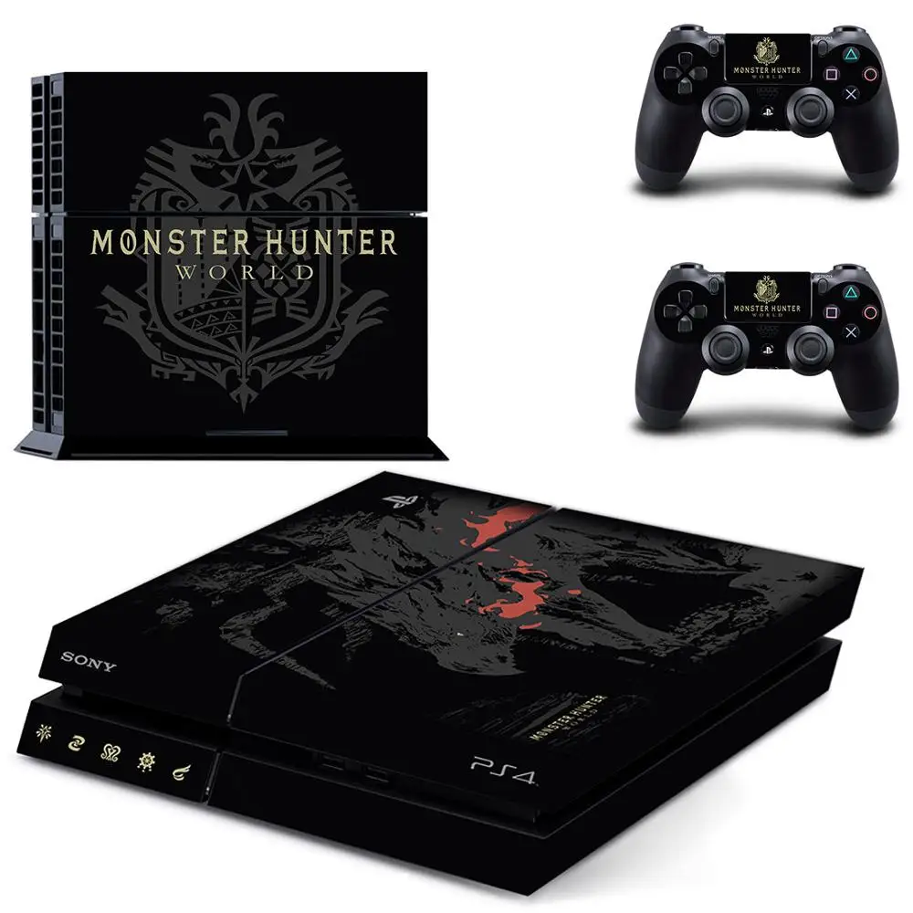 GYTM1253 Наклейка для PS4 s Monster Hunter: World PS 4 Skin sticker Play station 4 наклейки Pegatinas для консоли playstation 4 и 2 контроллера - Цвет: GYTM1253