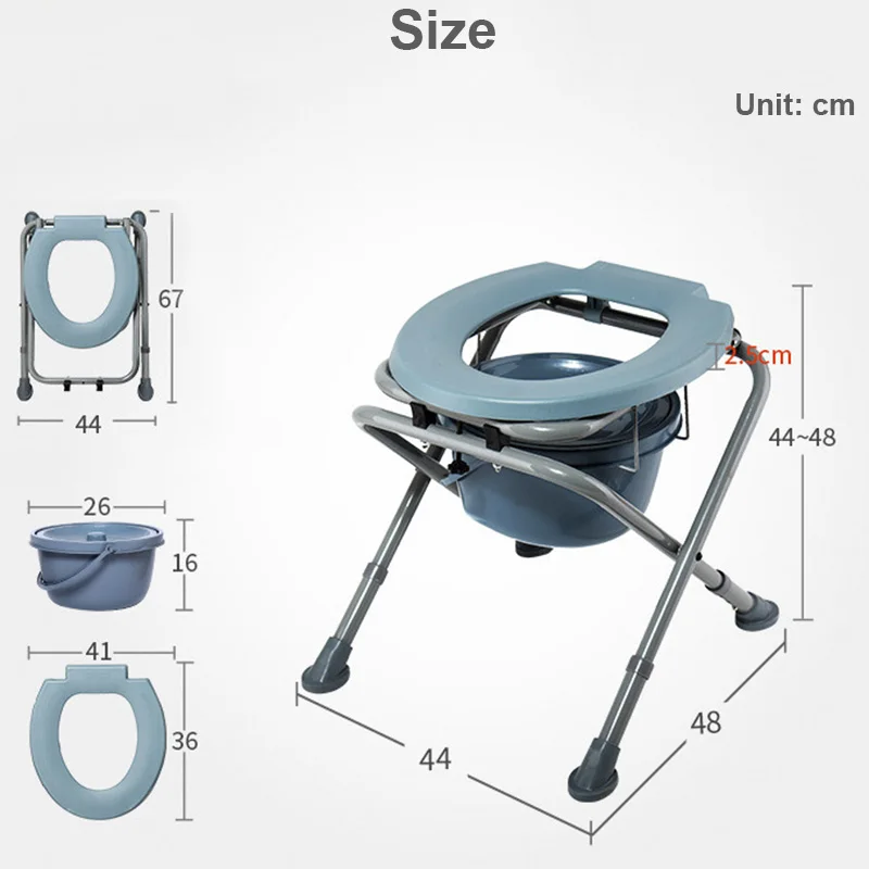 Стул для туалета для пожилых людей, переносное кресло для беременных женщин, сверхмощное сиденье, прикроватный стул для туалета для пожилых людей YC7200