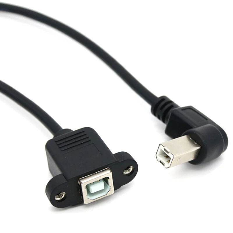 1 м/1,5 м под прямым углом usb type B папа к USB B Женская панель принтера крепление соединитель для удлинителя адаптер