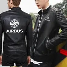 Мужская кожаная куртка с капюшоном airbus в стиле панк, Высококачественная куртка на молнии с капюшоном, мотоциклетная кожаная тонкая мотоциклетная кожаная куртка