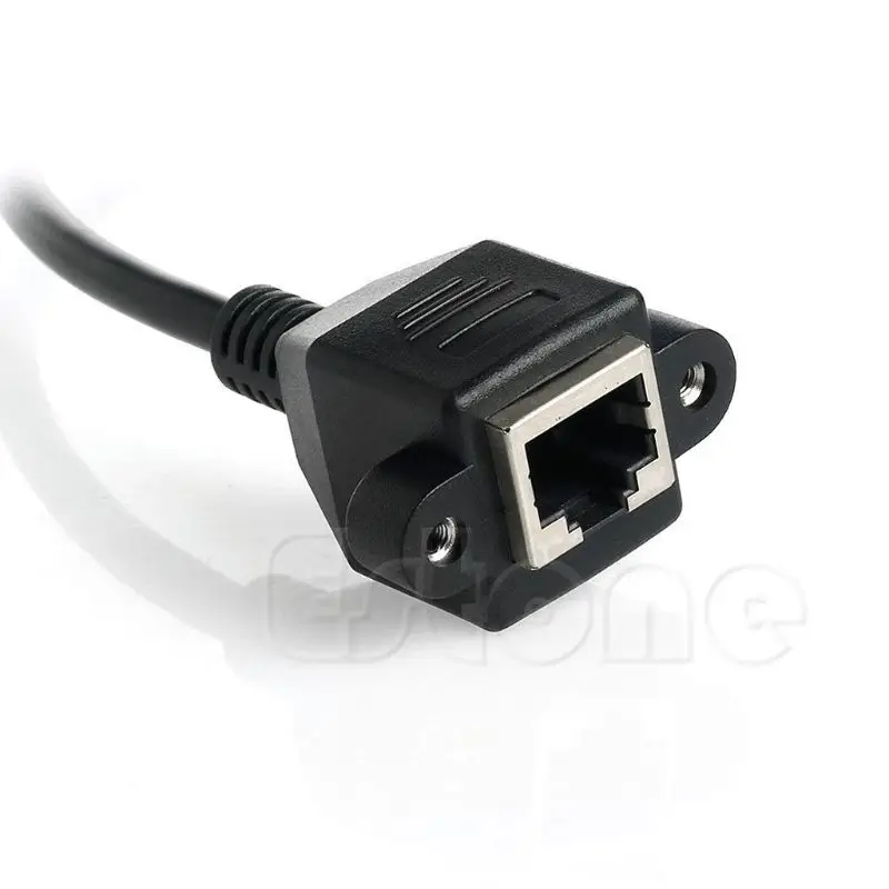 Новинка 0,6 м Ethernet Интернет сеть LAN RJ45 мужчин и женщин удлинитель кабель черный
