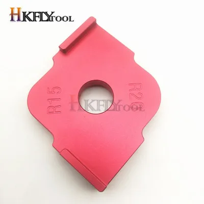 R5/R10/R15/R20/R25/R30 деревянные панели радиус R пластины обрезки машина гравировальный станок Круглый угол шаблон комплект угловой - Цвет: R15-R20 1PC