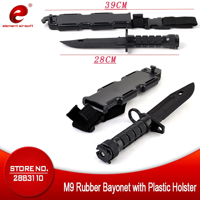Element M9 Тактический кинжал Косплей пластиковый подарок на День Благодарения резиновый штык с пластиковой кобурой CS Подарок На Хэллоуин ножи CY337