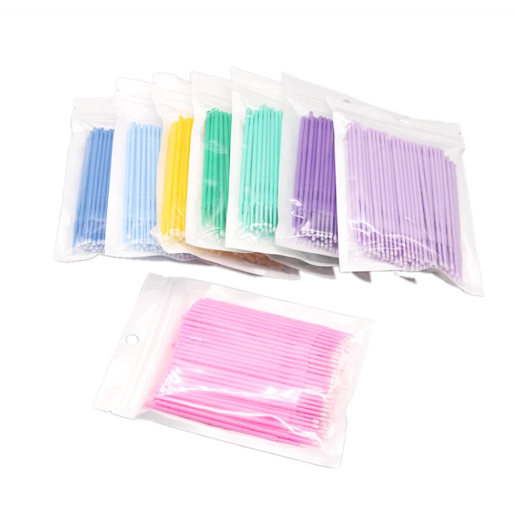 100PCS Disposable Eyelash Extension Micro Brush Individual Applicators Mascara Wands Tools For Women Makeup Cosmetic Accessories | Красота и