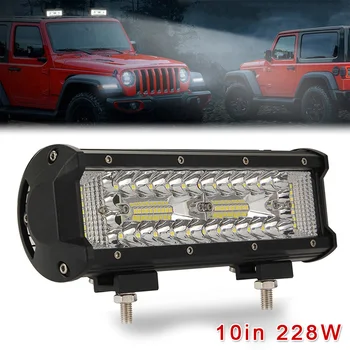 

Lamp LED Light Bar Off-Road Waterproof 1pcs 1pc Black 1x 6000K 9/10 Inch