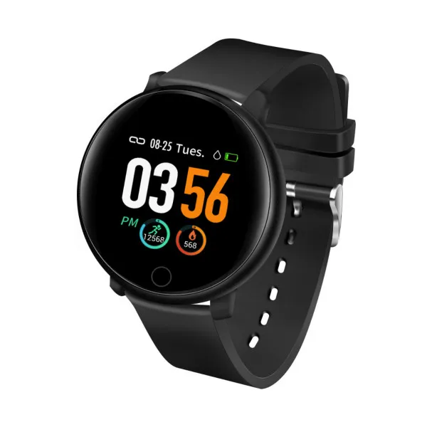 Black Новые модные часы smart watch для мужчин мужские универсальное автомобильное зарядное устройство с браслет сердечного ритма спортивный инвентарь IP67 водонепроницаемые часы для занятий спортом - Цвет: Black