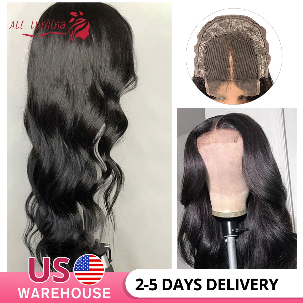Lace Closure Wig Wigs Pre Plucked Body Wave Wig With Baby Hair 180% Density 4×4 Closure Mongolian Hair Lace Wig