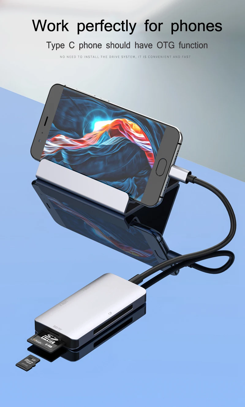 Тип C для SD CF компактная флэш-карта памяти Micro SD ридер U флэш-диск мышь OTG для huawei P20 P30 samsung S8 S9 телефон Macbook