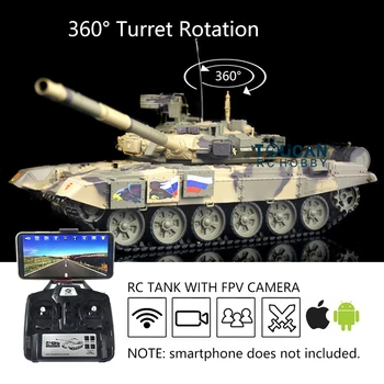 شراءHenglong 1/16 TK 6.0S البلاستيك روسيا T90 دبابة مع جهاز للتحكم عن بُعد 3938 FPV 360 برج الصلب علبة التروس TH16263