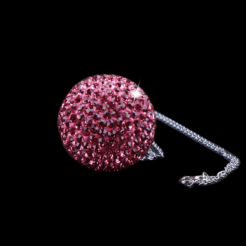 Юнион Джек автомобиль заднего вида подвеска на зеркало очаровательный со стразами орнамент Интерьер Декор кристалл для mini Cooper F55 F56 F60 R55 R56 R60 - Название цвета: Rose Red
