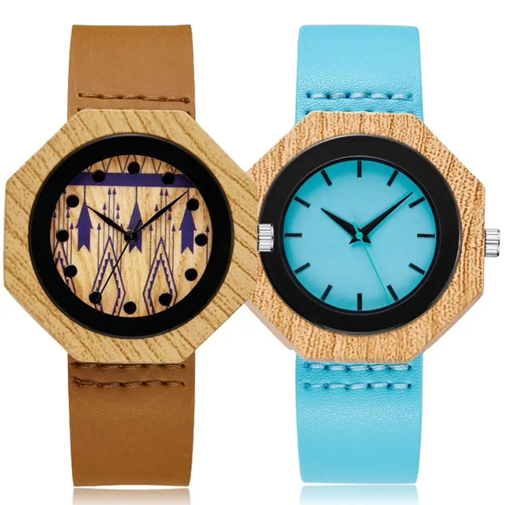 Wood Watch Men Women Couple Unisex Imitation Bamboo Wooden Clock Quartz Watches Wristwatch Sports Reloj Gift Box | Наручные часы
