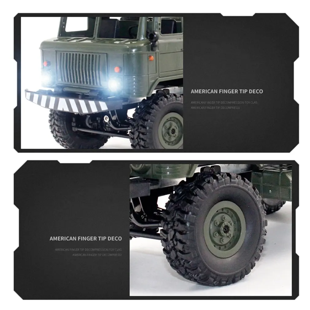 B-14 1/16 2.4GHz RC Crawler Off-road Military Truck Car with Headlight RTR Automatic Vehicle Toys Car for Children Gifts HOT