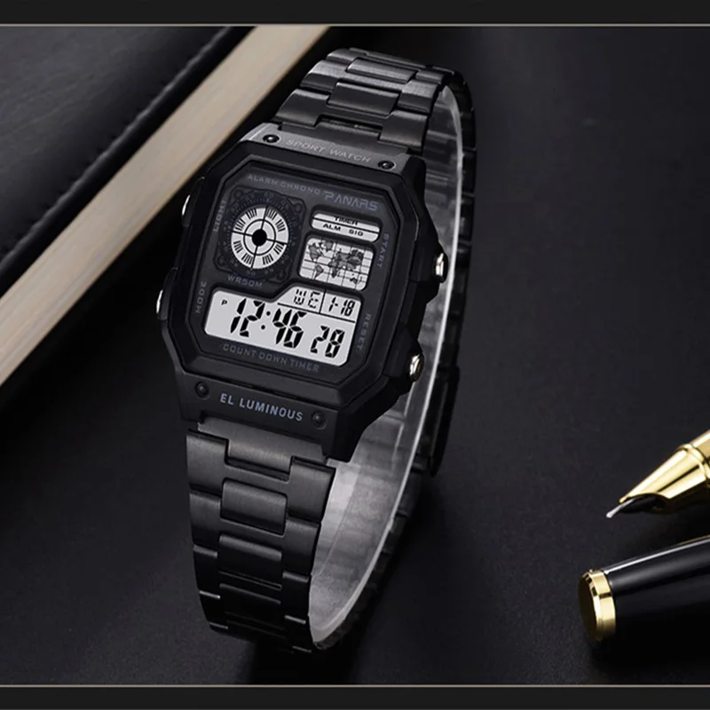 Мужские и женские спортивные часы цифровые с секундомером водонепроницаемые из