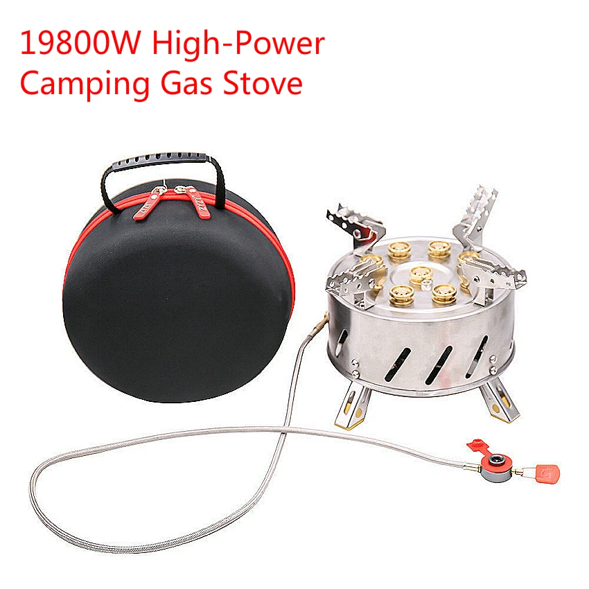 ELYON High-Power 19800W Camping Stove Outdoor Picnic BBQ Gas Stove Tourist Burner Camping Equipment Gas Furnace With Storage Box