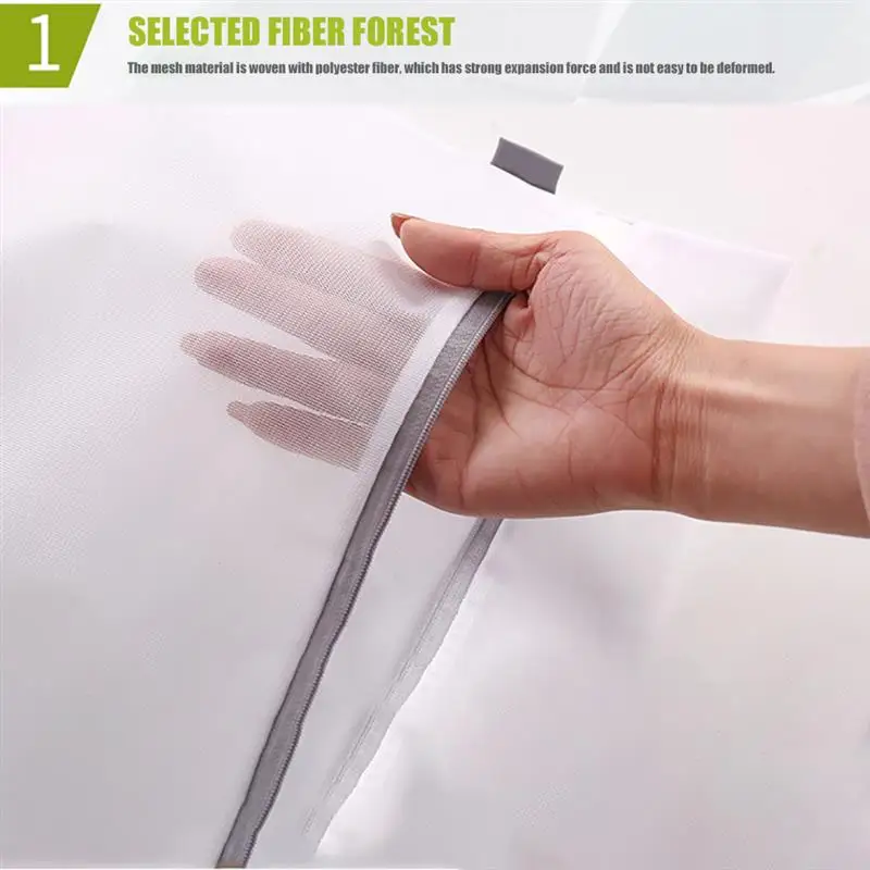 Zippered Mesh Cleaning Underwear Bag For Women Household Foldable Washing Machine Laundry Bag Clothes Bra Lingerie Washing Bags