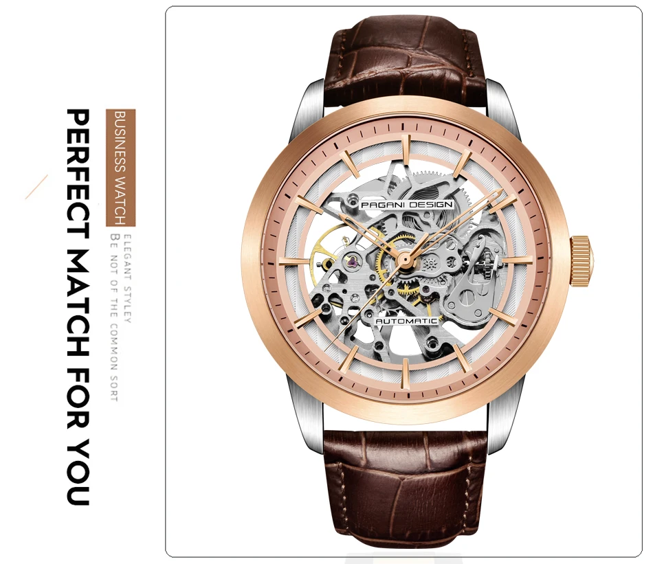 2021 Pagani Design New Men's Luxury Automatic Mechanical Watch Stainless Steel Waterproof Sports Leather Watch Relogio Masculino