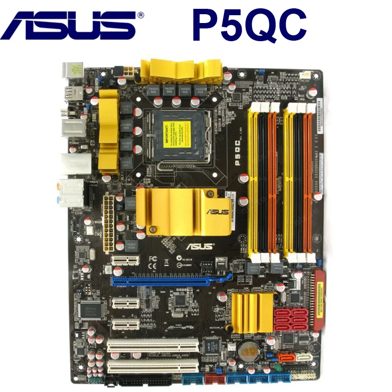 LGA 775 для ASUS P5QC материнская плата для Intel P45 Настольный DDR2/DDR3 материнская плата Системы плата PCI-E X16 8 фазный Питание б/у