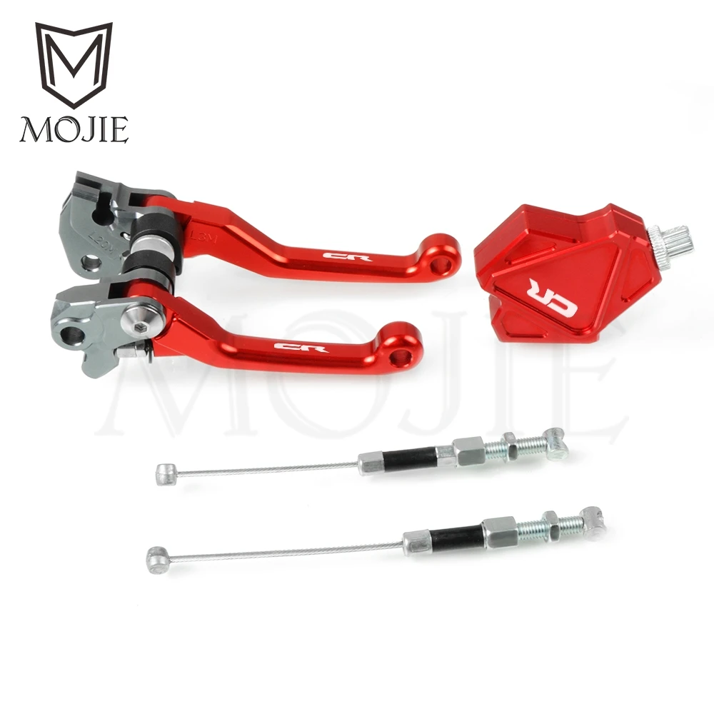 Для Honda CR80R CR85R CR125R CR250R CR 80R 85R 125R 250R Мотокросс ЧПУ Pivot тормозной рычаг сцепления трюк легко тяните кабель системы - Цвет: CR250R 04-07 Red