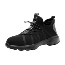 Сезон Зима; коллекция года; Лидер продаж; женская/Мужская Рабочая обувь со стальным носком; легкая износостойкая повседневная обувь в стиле Харадзюку с дышащей сеткой