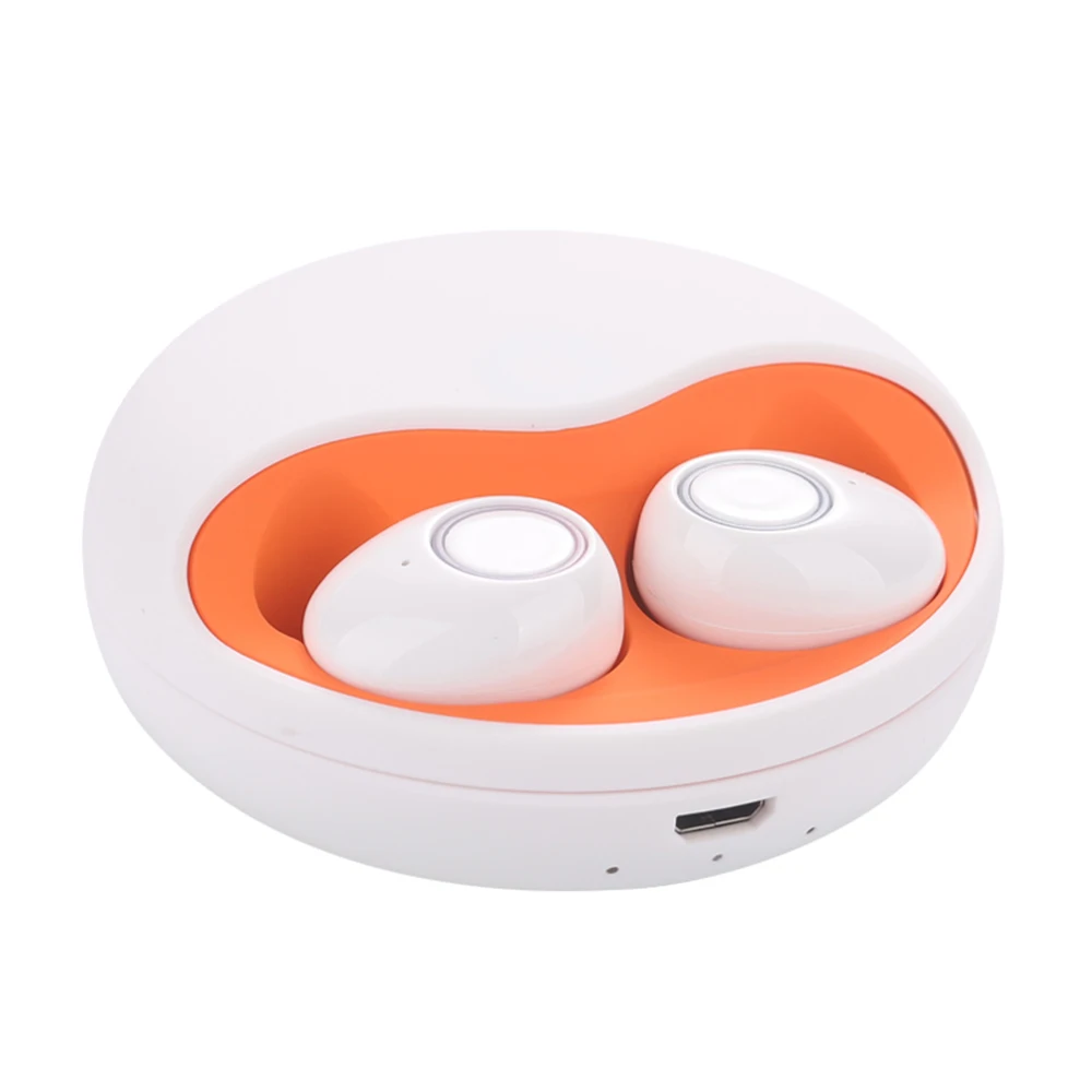 Белый K10 TWS Stereo Wireless BT5.0 Earbuds Headphones with Charging Box Supporting Wireless Charge in-ear Headsets for Android / iOS - Цвет: Белый