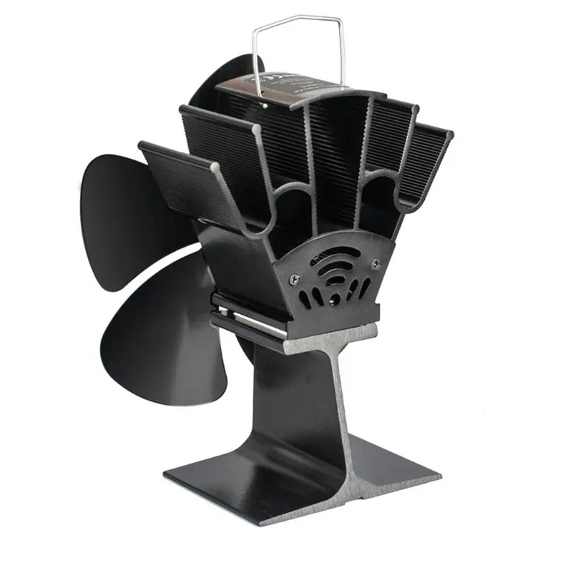5 Blades Heat Powered Stove Fireplace Eco Friendly Fan Fuel Saving Wood Burner Stove Fan