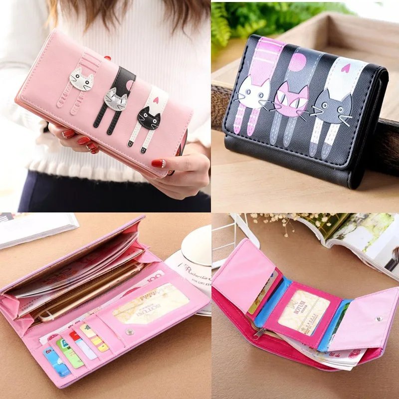 Кошелек mini clipcard holder Модный женский картейрский кошелек с кошкой для женщин