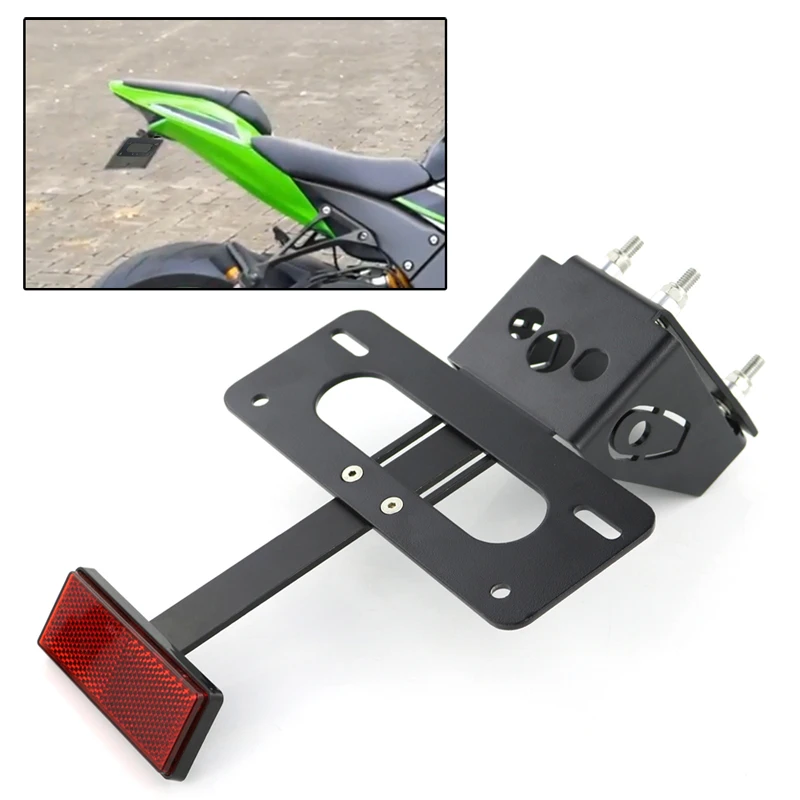 Rear Tail Tidy Fender Eliminator Registration License Plate Holder Bracket Fit For Kawasaki ZX-10R ZX10R -