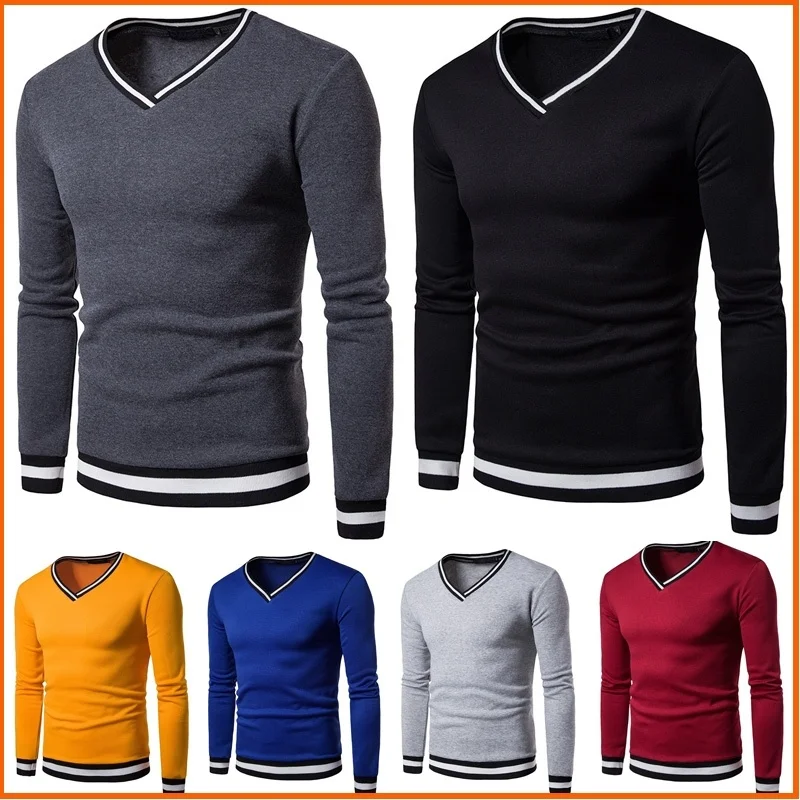 

Icelion 2019 New Autumn T shirt Men Long Sleeve Stripe Fitness T-shirt Solid Hip Hop Streetwear Man's Slim Fit Tshirt