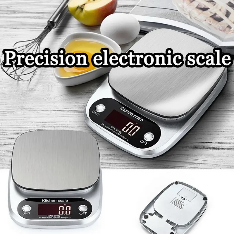 New 5kg/0.1g Kitchen Digital Food Scale Highly Accurate Weighing Food Scale Household Balance Cooking Measure Tool G/oz/ml/fl