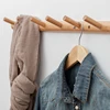 Eco-friendly Natural Wooden Coat Hooks Wall Hanger Hat Clothes Bag Rack Storage Shelf Key Holder Organizer Household O11 21 1