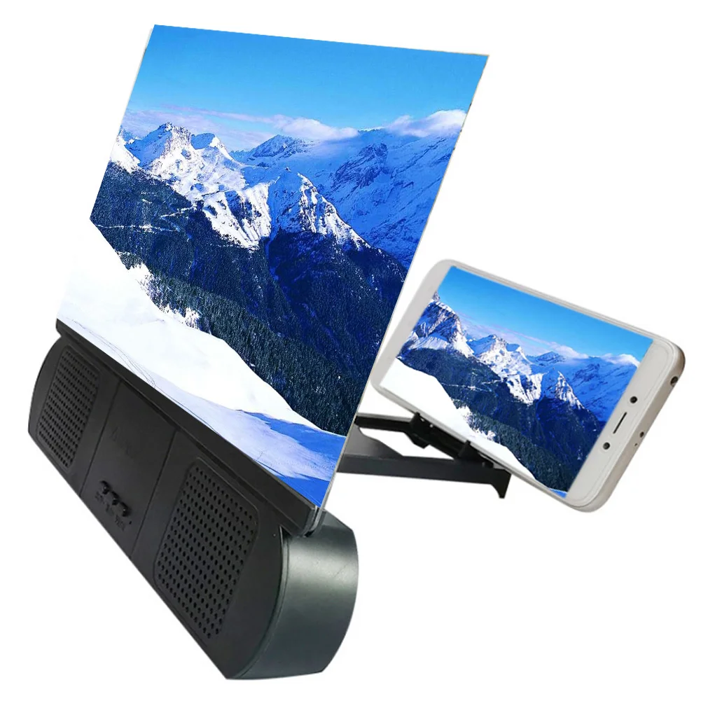 

Newest 12Inch 3D Screen Magnifier with Bluetooth Speaker Movies Amplifier for IOS Android Phones