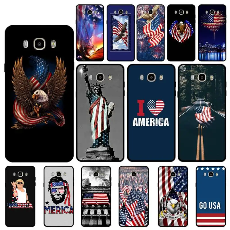 YNDFCNB американский флаг США чехол для телефона Samsung J4 6 7 2 5 8plus prime core 2017 2018 pro|Бамперы|
