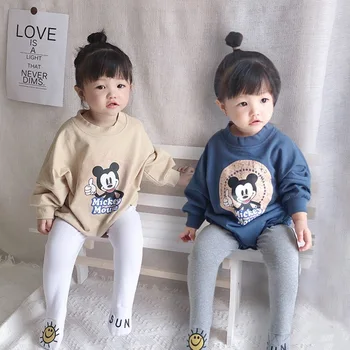 

Newborn Baby Girl Clothes Disney Baby Rompers Cartoon Children Clothing Long Sleeves Bebe Infant Jumpsuit Mickey Boys Romper