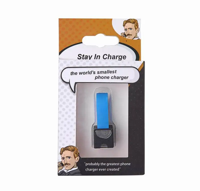 Portable emergency phone charger powered by 2pcs AA batteries with Micro USB/ USB-C/ lighting connectors for universal phone