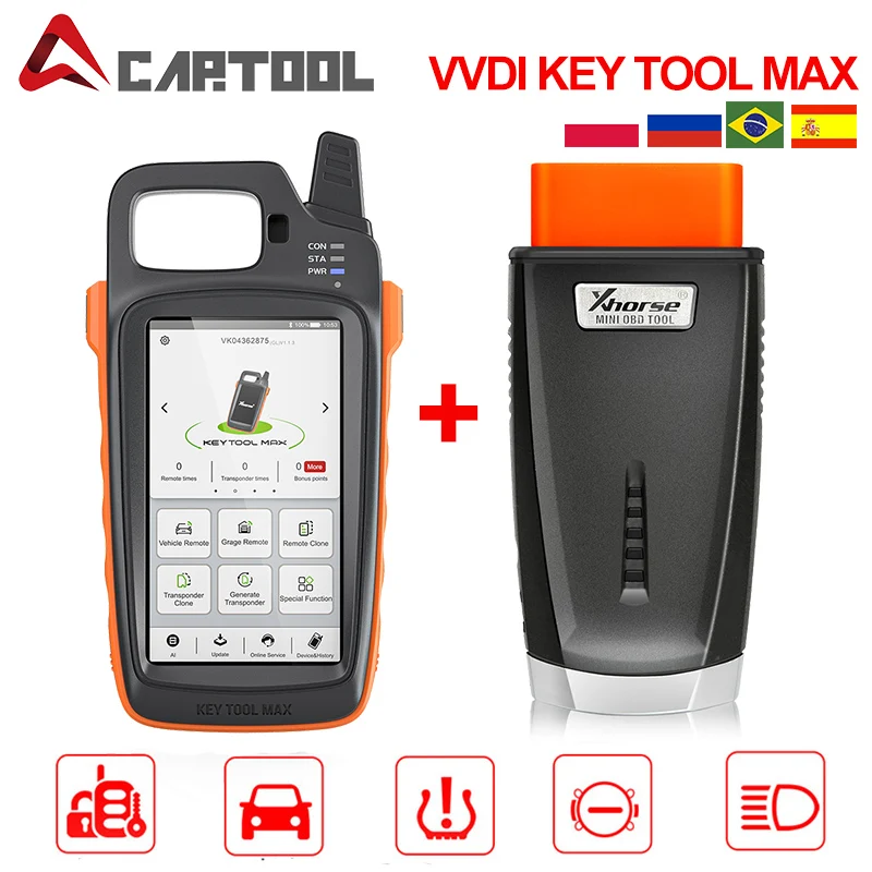 Xhorse VVDI KEY TOOL MAX Key программатор дистанционного управления и генератор чипов Plus MINI