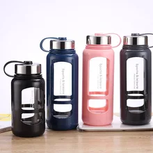 600 мл 900 мл анти-скальдинг стеклянная бутылка для воды высокого боросиликатного прочного спорта бутылки для пеших прогулок кемпинга на открытом воздухе Handcups