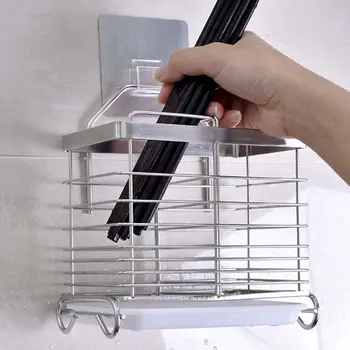 

Utensil Cutlery Holder Drainer Spoons Forks Two Slots Square Chopstick Cage Tool 37MF