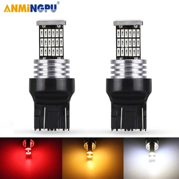 

ANMINGPU 2x Signal Lamp T20 Led 7440 7443 W21W Led Bulb W21/5W 45SMD Ba15s P21w Led 1156 Bulb Turn Signal Car Brake Light 12V