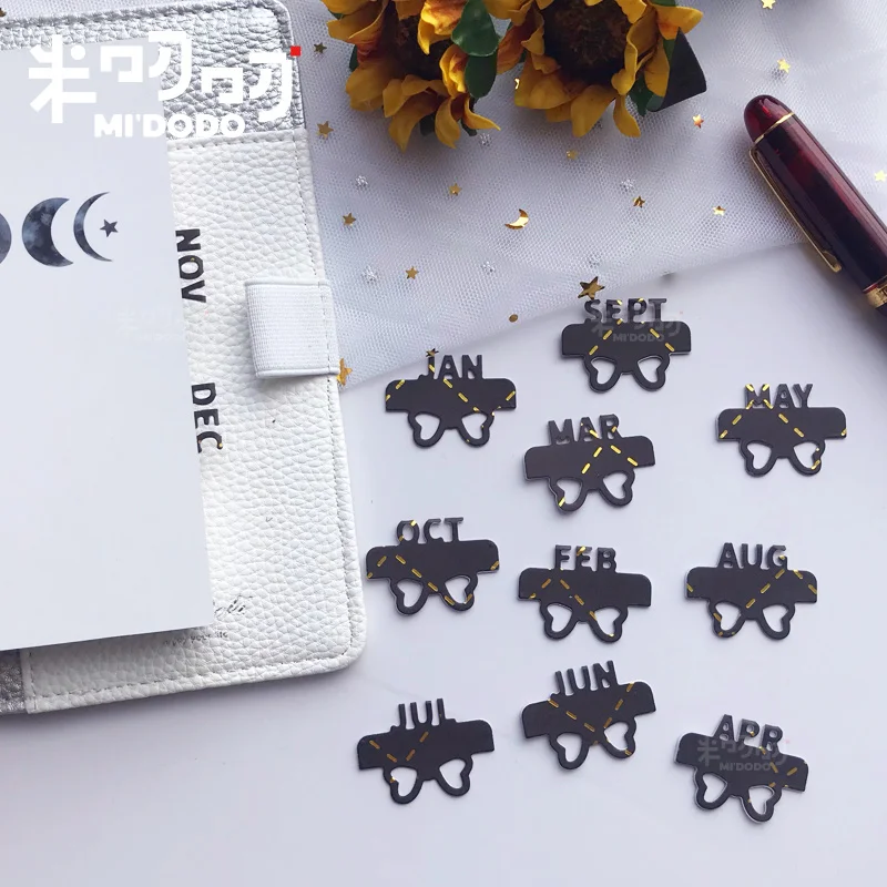 Месяц Bullet Journal Вырубные штампы для скрапбукинга подарок на день рождения открытка для Изготовления Бумажных поделок Fustelle новые металлические Вырубные штампы