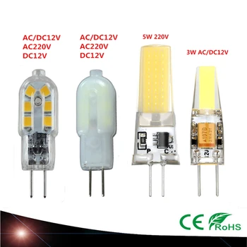 

New High quality AC220V AC/DC12V DC12V G4 3W G4COB 5W G4COB 6W Corn Light SMD bulb Super bright Replace Halogen Lamp Led Light