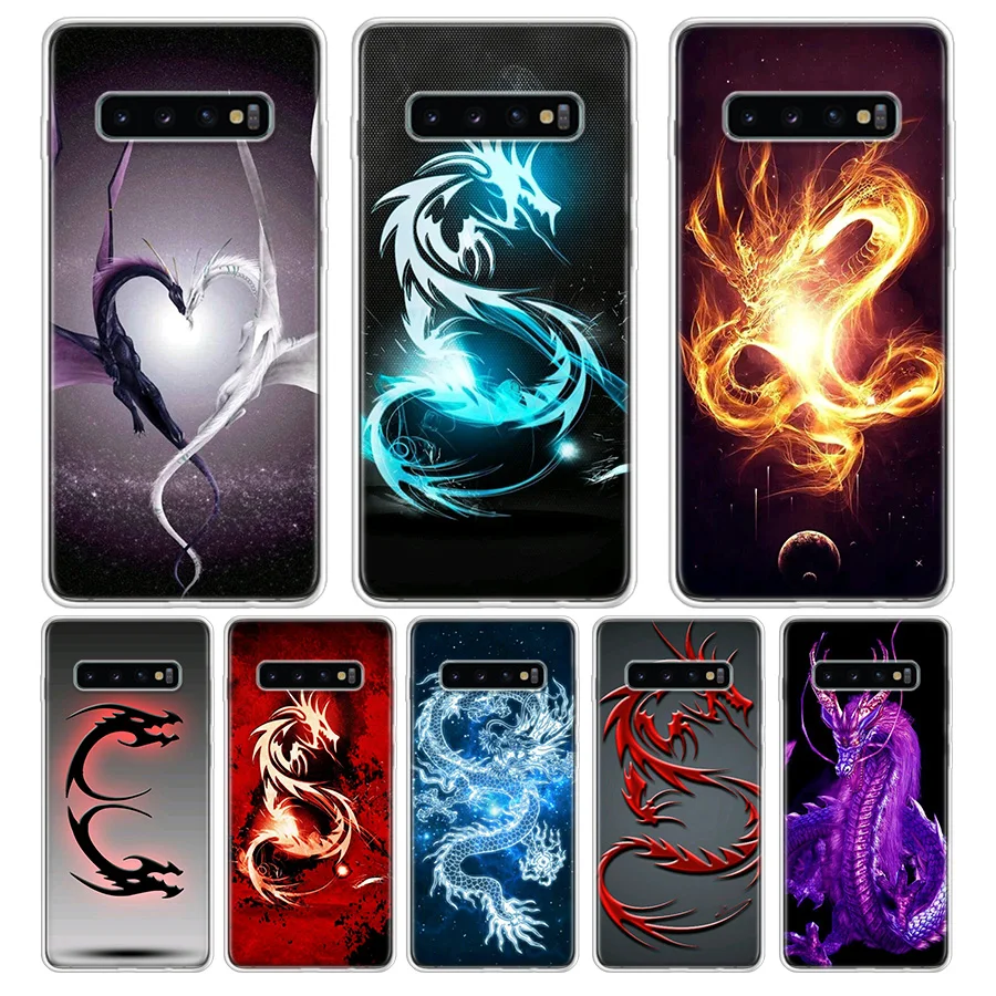 Erille миф Дракон Чехол для телефона samsung S8 S9 S10 S10E плюс J4 J6 J8 A6 A7 A8 A9 2018 Note 8 9 10 Pro Мягкий