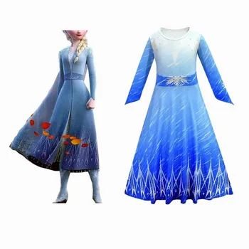 

3 4 6 8 10 Years Old Girls Fancy Queen Elsa Costume Bling Synthetic Crystal Bodice Princess Elsa Party Dress Snow Queen Cosplay