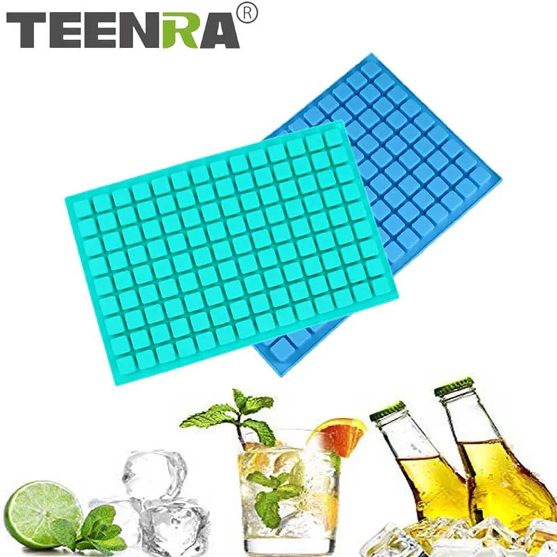 

TEENRA 126 Hole Square Shape Ice Tray Food Grade Silicone Ice Cube Maker Silicone Ice Cube Mold DIY Creative Kitchen Bar Tools