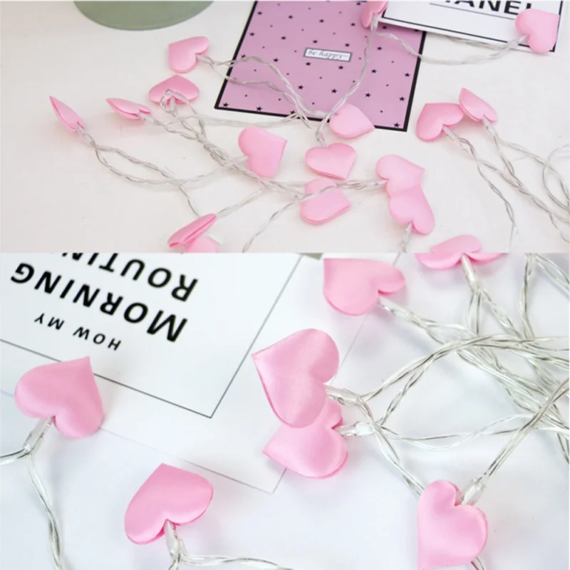 

Led Love Heart Wedding String Fairy Light Christmas LED Led Fairy Pink Girl 6m 40 Lights Indoor Party Garden Garland lighting