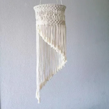 

Nordic style woven lampshade cotton rope tapestry chandelier Bohemia style lamps bedroom decorative lighting